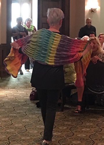 ruched shawl in fashion show 2018
